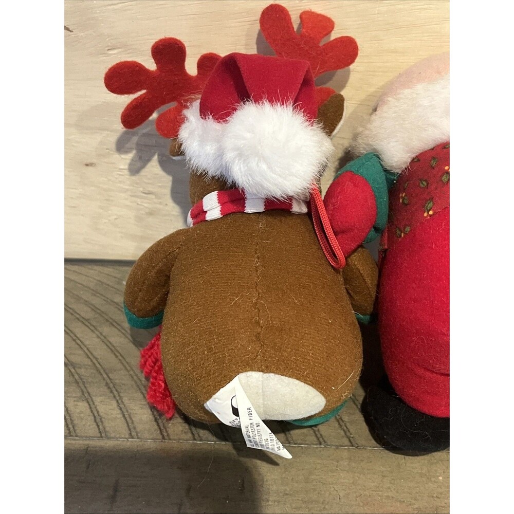Stuffins SANTA CLAUS REindeer penguin rudolph christmas holiday 5" PLUSH 1990s - Picture 5 of 9